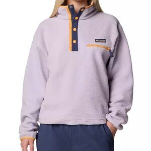 Columbia Lilac Fleece Quarter Snap